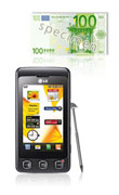 LG KP500 Touchscreen Handy mit Auszahlung und Talkline O2 Vertrag